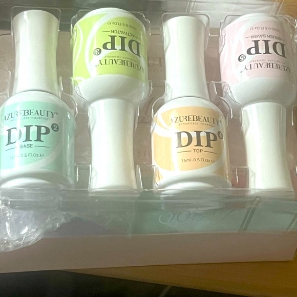 AZUREBEAUTY Dip Powder Liquid Set 15ml/0.5oz | 4+4Pcs Dipping Powder Base Top - Picture 4 of 8